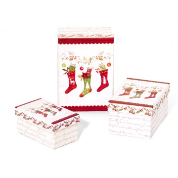 Set scatole - calze Natale 