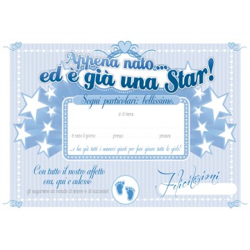 Diploma nascita - Boy 