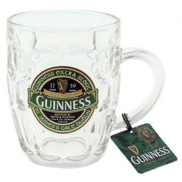 Boccale vetro GREEN Guinness 