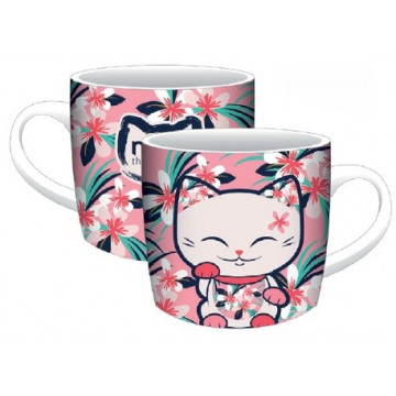 TAZZA FLOWERS LUCKY CAT 