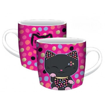 TAZZA PINK LUCKY CAT 
